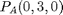 $P_{A} (0, 3, 0)$