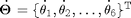 $\dot{\mathbf \Theta} = \{ \dot{\theta}_{1}, \dot{\theta}_{2}, \ldots, \dot{\theta}_{6} \}^{\mathrm T}$